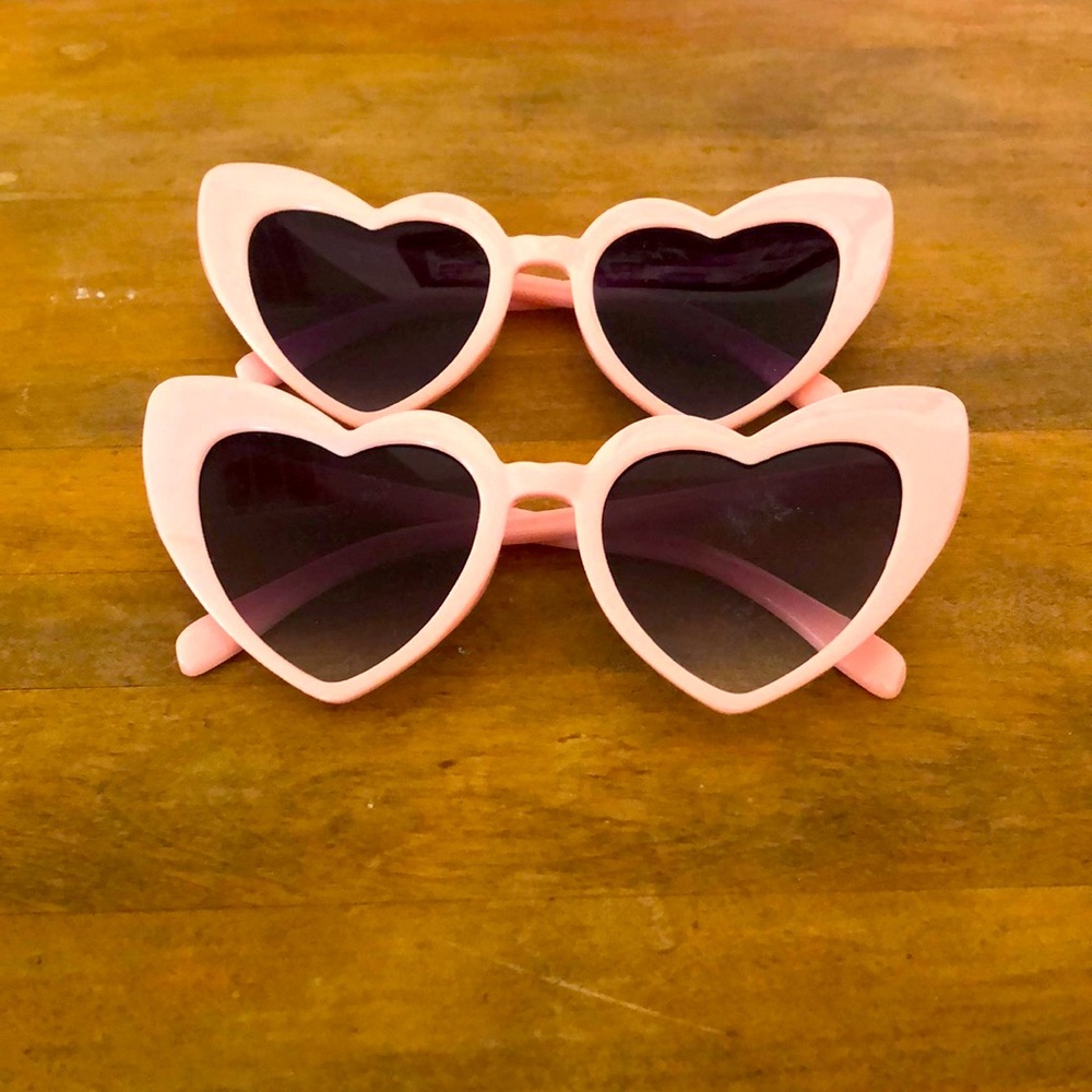 Heart shaped bridesmaid sunglasses
